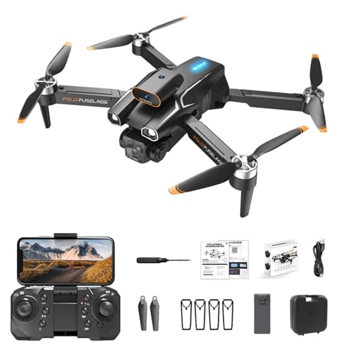 C14S Mini Drone with 1080P Camera for Kids, HD Dual Cameras RC Quadcopter with Four Direction Obstacle Avoidance, 360° Flips, Drones for Kids Adult, Beginner (Black)