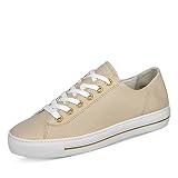 Paul Green Damen SUPER Soft Pauls, Frauen Low-Top Sneaker,Laufschuhe,schnürschuhe,schnürer,Plateausohle,Women's,Beige (Biscuit.ORO),38 EU / 5 UK