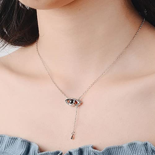 Colar Eu te Amo 100 Idiomas Línguas Projetor Coração Namorados com Caixinha (Prata, Coração Aço c/Cx