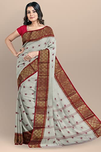 Image of Woven Tangail Pure Cotton Saree