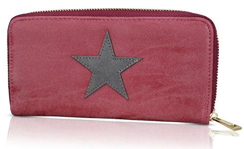 PiriModa - Cartera para mujer rojo M3 Rot/Grau talla única