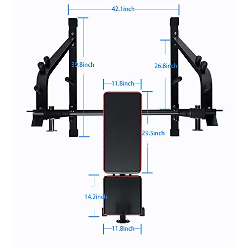 aiyu Adjustable Weight Bench with Squat Rack, Leg Extension, Preacher Curl, Utility Weight Bench for Full Body Workout-Multi-Purpose Foldable for Home Gym - Home Fitness Guru aiyu Adjustable Weight Bench with Squat Rack, Leg Extension, Preacher Curl, Utility Weight Bench for Full Body Workout-Multi-Purpose Foldable for Home Gym - Image 6