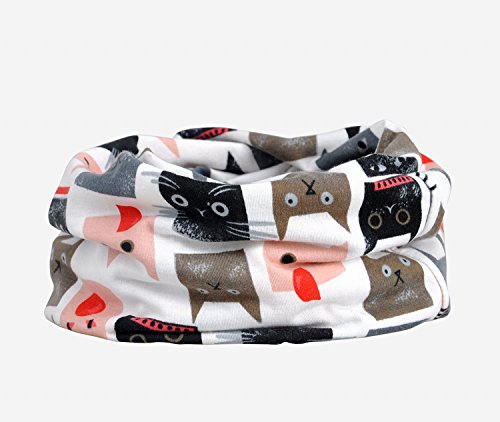 Kingree Cotton Slouchy Beanie，Soft Chemo Headwrap Turban Headwear For Men Women Or Hairloss (Flower 1355-3 White) #TOP1