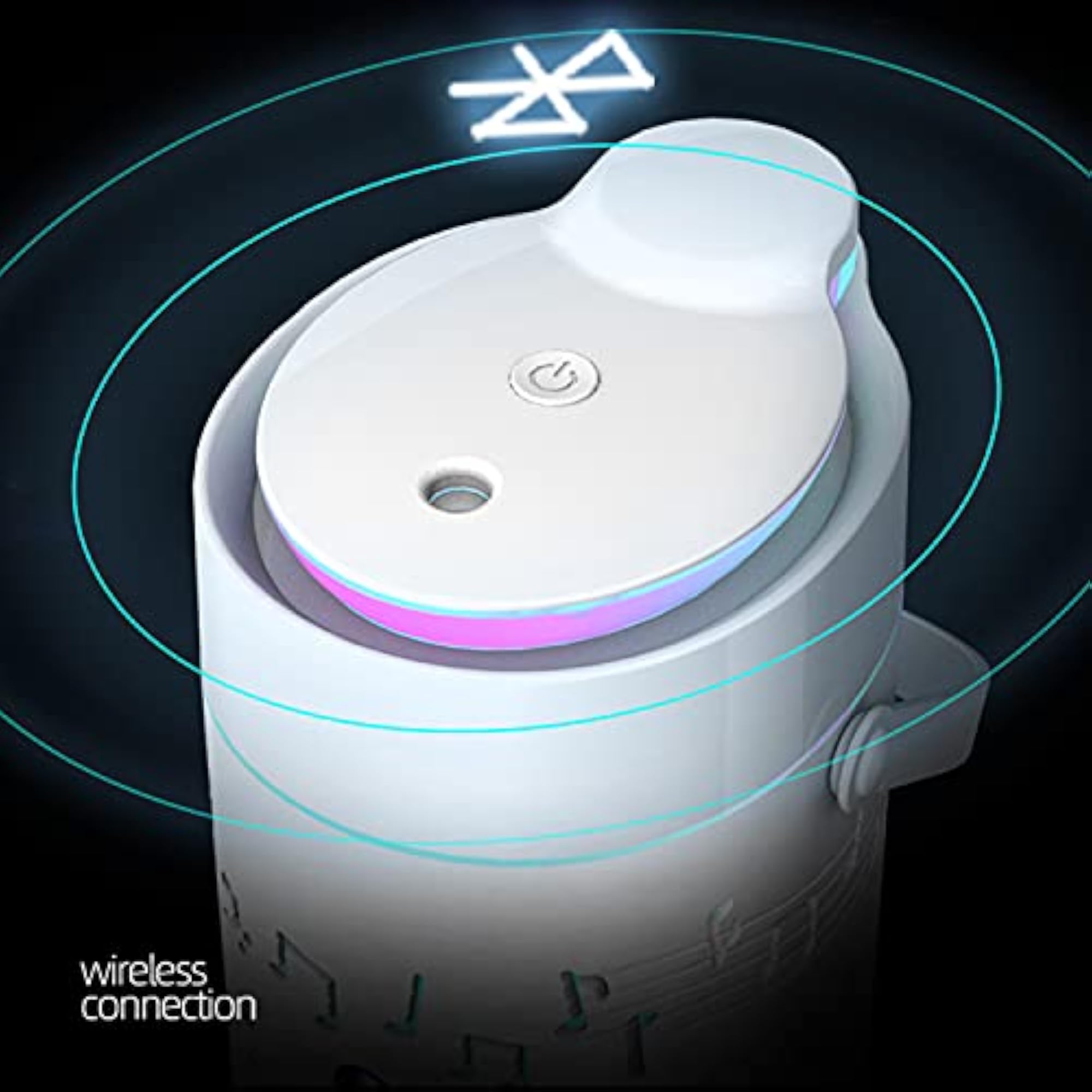 Colorful Light Essential Oil Diffuser with Speaker, 1000mL