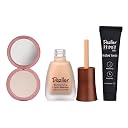 Dazller Face Makeup Essentials - (Cream, 8016), Moisturizing Liquid Makeup, 12mL + Classique Compact Powder, 9g + Pristine Finish Primer, 10g - Lightweight, Long Stay, No-makeup Look gallery image