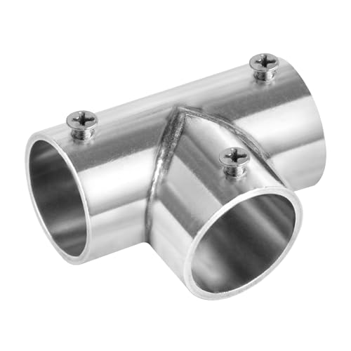 10 Pcs OD 1\" Structural Pipe Fitting, Three Socket T Tube Connector, Fence Rail Clamp, Stainless Steel