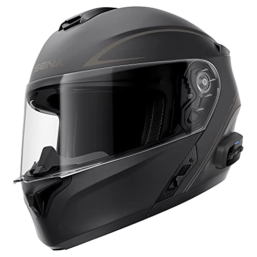 Sena Outrush R Bluetooth Modular Motorcycle Helmet with Intercom System (Matte Black, XL) #1