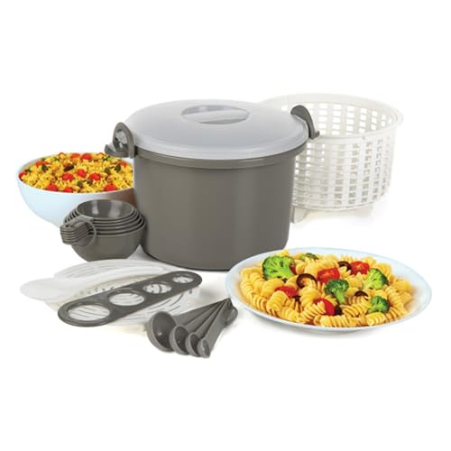 Progressive International Prep Solutions 17 Piece Set Microwaveable Rice And Pasta Cooker With 12 Cup Capacity And Locking Lid Great For Rice thumb #2
