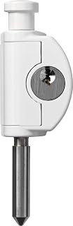 ABUS Fenster-Zusatzsicherung FTR70 W AL0125 - Fenstersicherung mit Edelstahlbolzen, gleichschließend- ABUS-Sicherheitslevel 4-73401 - 40 mm - Weiß