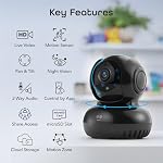 Geeni Sentinel 1080p HD Pan & Tilt Baby Security Smart Camera, Caméra intérieure pour la sécurité à domicile, Pas de Hub requis, Smart Caméra fonctionne avec Amazon Alexa & Assistant Google, Nécessite 2.4 GHz Wi-Fi