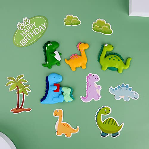 Miniatura 5 de Osdue Decoración Para Tartas, 12 Pcs Modelo De Dinosaurio Decoración Para Tartas De Cumpleaños, Reutilizable, Para Niños Y Niñas, Suministros Para Fiestas De Cumpleaños,Adorno De Pastel De Bricolaje