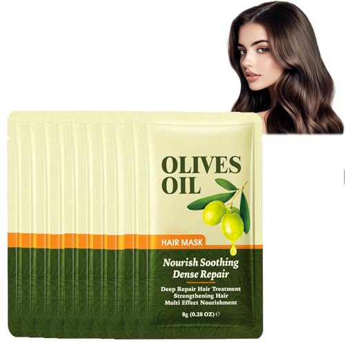 Mascarilla de Reparación Con Extracto de Aceite de Oliva, Mascarilla Pelo con Oliva, Hair Mask, Mascarilla para Cabello Seco y Dañado, para Nutrir, Reparar el Cabello Seco y Encrespado conditioner4-2
