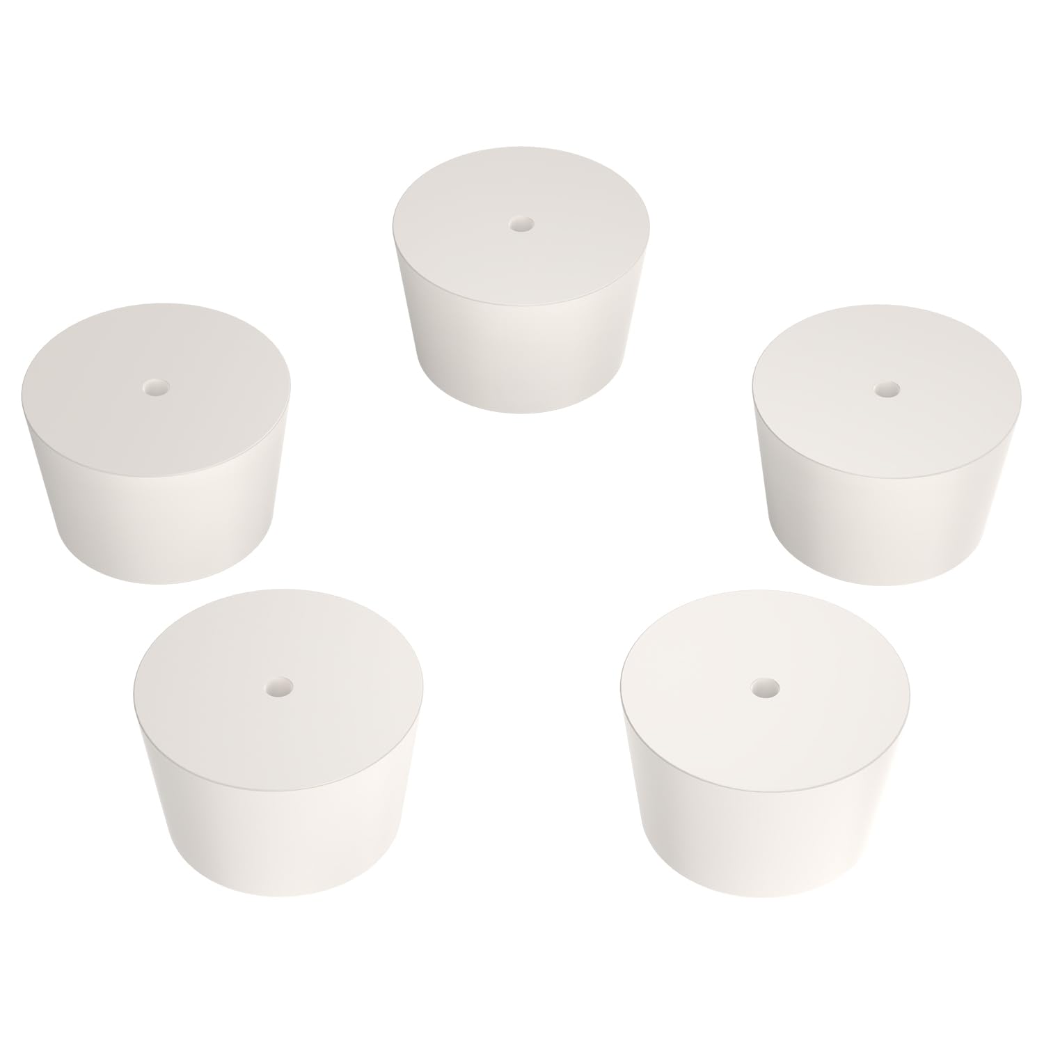 stonylab Solid Rubber Stopper with Single Hole, 5-Pack 8# Air-Tight Control Tapered Lab Seal Stopper — Amazon image 6