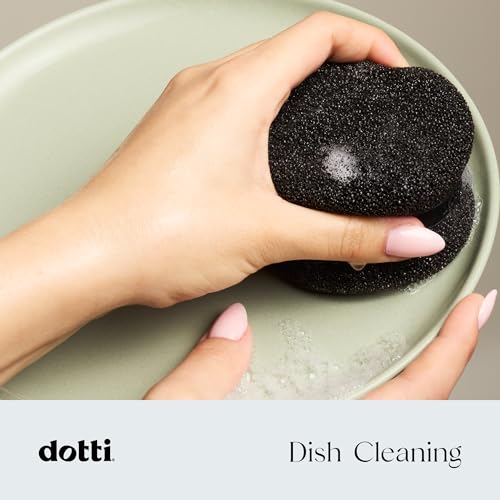 Image of Dotti Super Scrubber Silicone Sponge - Odor-Free, Non-Scratch, Fast-Drying, and Dishwasher-Safe Dish Scrubber - Also for Showers, Tile, and Counters - 3 Pack, Odyssey