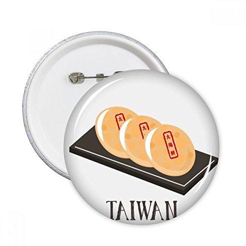 Badge bouton rond motif serpent gâteau et soleil de Taïwan pour customiser vos vêtements L