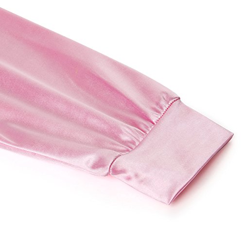 1950S Pink Satin Jacket With Neck Scarf Girls Women Halloween Costume Fancy Dress Props (Medium) #TOP6