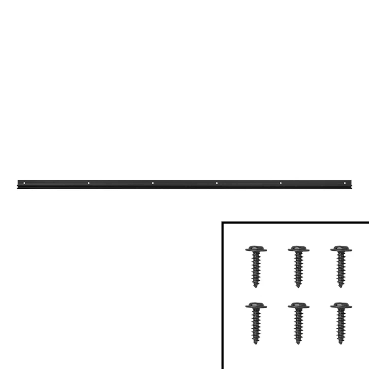 3 STK Kederleiste Aluminium eloxiert schwarz 90 Grad 100 x 2,7 cm Set | Kederschiene zur Montage an Windblende und Radabdeckung, für Keder 7-9 mm Preiswert&Gut
