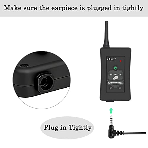 Gairen Referee Communication System, Professional Fbim Referee Headsets With Earphone For Soccer Volleyball Ofiicial Football Handball (4 Pack) #TOP6