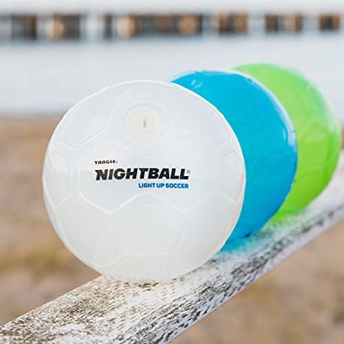 Nightball Soccer Ball LED Gentle Up Ball - Glow in The Darkish Glow Ball Soccer Ball Presents - Orange Teal Out of doors and Indoor Soccer Ball - Presents for Teenage Boys - Reward for Teen 2