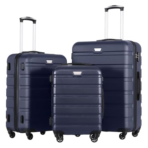 Coolife 3 Piece Luggage Set