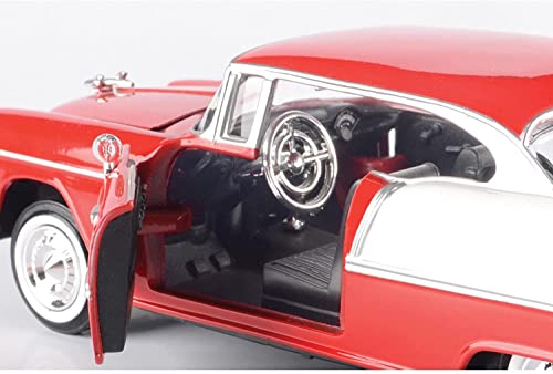 Modelo a escala 1:24 Chevy Bel Air 1955 rojo miniatura 5