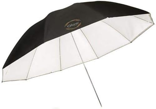 Glow 72" White Parabolic Umbrella with Removable Silver/Black Layer
