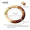 GOOJIDS Simple Beaded Gold Plated Bangles Bracelet Chunky Bamboo Tube Curved Stacking Clear Acrylic Colorful Beads Stretchable Gold Plated Bracelets Set For Women #1