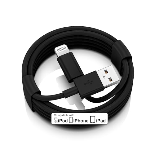 FUPYWP Car iPhone Carplay Cable, Car Charger Cord, USB A to Lightning Cable Fast Charging & Data Transfer for iPhone 14/13/12/11 Pro Max XR XS X 8 7 6 Plus SE Tangle-Free,3ft Black
