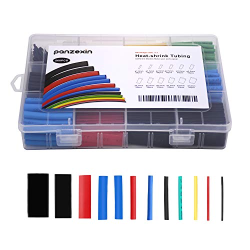 560Pcs Heat Shrink Tubing 2:1,Electrical Wire Cable Wrap Assortment Electric Insulation Heat Shrink Tube Kit With Box #TOP1