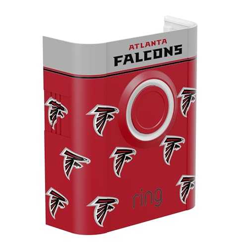Image of All-New Limited Edition, Official NFL Faceplate for Ring Doorbells - Video Doorbell 3, Video Doorbell 3 Plus, Video Doorbell 4, Battery Doorbell Plus, and Battery Doorbell Pro | Atlanta Falcons