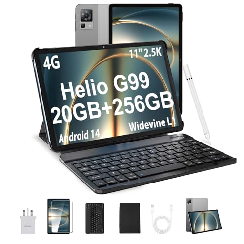 DOOGEE T35 Tablet mit Tastatur und Stift Android 14 Tablet 11 Zoll Helio G99, 20GB RAM+256GB ROM(2TB TF),8580mAh / 33W, 20MP, 2560x1600 FHD+ Gaming Tablets LTE Drawing Tablets mit SIM Karte