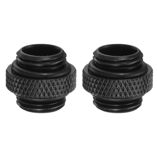 sourcing map 2 adattatori di raffreddamento ad acqua G1/4 filettatura maschio a maschio, mini estensore in rame raffreddato ad acqua, raccordo a compressione con O-ring per computer PC sistema di