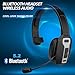 Bluetooth Headset with Microphone,Noise Cancelling with Mute Button, Very Strong Wireless Range, All-Day Comfort On Ear Headphones 60 Hrs Working time for Trucker/Work/PC/Call Center/Meeting/Office