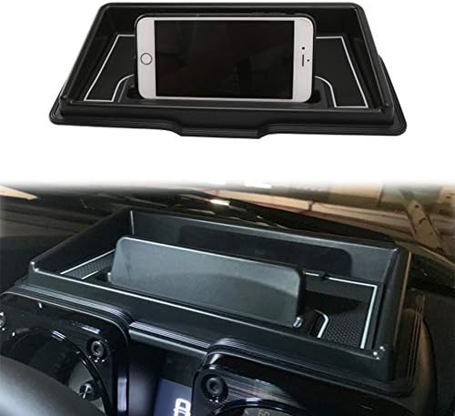 JUNLELI for Suzuki JIMNY 2019 Car Interior Dashboard Phone Navigation Holder Sorting Storage White Mats Box Accessories(Pack of 3)