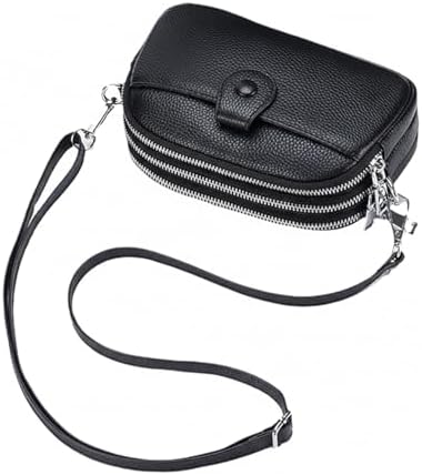 Bolsa Transversal Feminina de Couro Legítimo Tamanho Pequeno Desi...