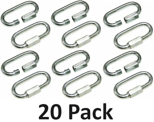 20 Pack 1/8 Quick Links Trapping Supplies Chain Cable Connectors Zinc Coated
