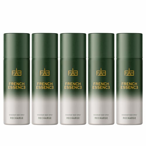 Image of FRENCH ESSENCE Deodorant Spray Perfume / Deodorant Spray Perfume / Deodorant For Men | Women | Long Lasting Fresh Fragrance Scent Deep Impact Freshness , Deep Impact Freshness (Recharge ) 50ml combo offer Pack of 5
