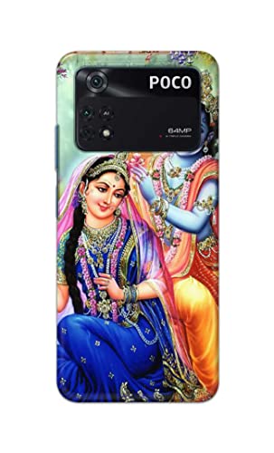 Image of Printed Hard Back Cover Case for Mi Poco M4 Pro 4G Back Cover (Radha Krishna) -1803