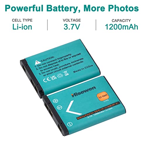 Batteria Li-42B Li-40B Hisewen 3Pack 1200mAh per