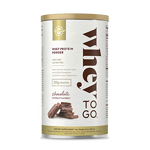 Solgar Whey To Go Proteína de suero en polvo (Sabor chocolate natural) - 454 g