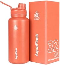 زجاجة مياه معزولة بتفريغ الهواء بسعة 950 مل من اكوا فلاسك، بلون جوسي بلامبي بيتش