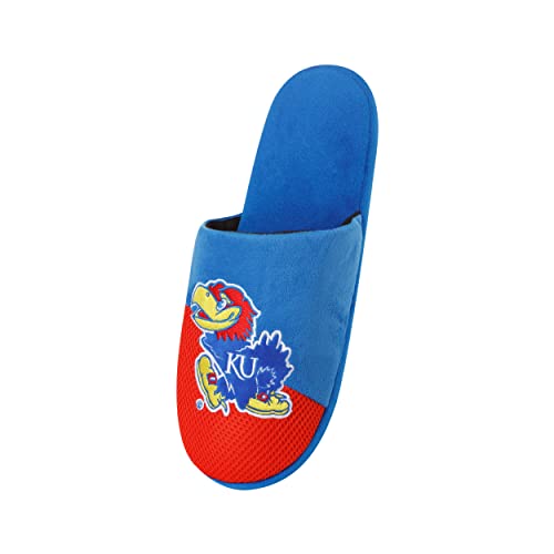 Image of FOCO Oklahoma Sooners NCAA Mens Team Logo Staycation Slippers