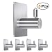 Self Adhesive Stainless Steel Heavy Duty Wall Hooks 5 Pack