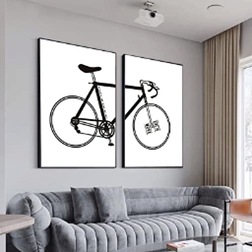 Mur art photos vélo scandinave pour rafraîchir une pièce sans encombrer