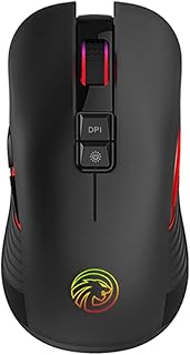 2.4G3600DPI充電式マウス4調整可能なDPIレベルデスクトップに戻るボタン呼吸ライト静かな操作黒