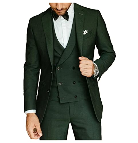 Mens Olive Slim Fit Suit Set Olive Green ArmyGreen Grooms Wedding Dress Suit Tuxedos