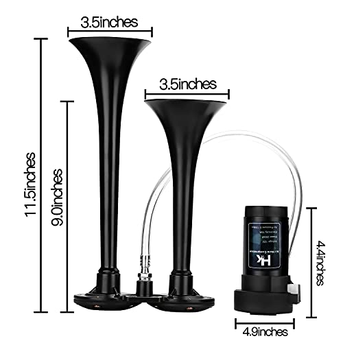 image for HK Replacement Air Compressor, 12V 150db Air Pump for Horn, Super Loud