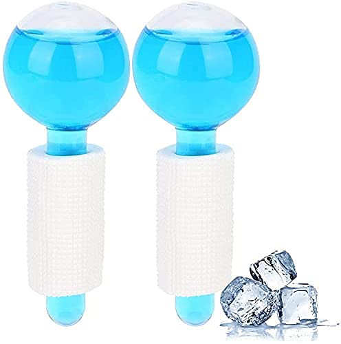 Virza tradeFacial Ice Globe,Smart Cool Face Roller Ball, Facial Massage Tools for for Neck Eye Circle Reduce Puffiness Anti Ageing Wriknles Soothing Firming Skin 2Pcs