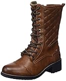 Absatzform: blockabsatz MUSTANG Damen Schnuer-Stiefelette, Cognac, 39 EU