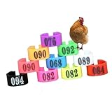 Gerrit Chicken Leg Rings Clip-On Poultry Ankle Straps for Fighting Cocks, Ducks for Breeding Marks and Strips8mm/10mm/12mm/14mm/16mm/20mm/25mm 0.47in Mixed color001-100